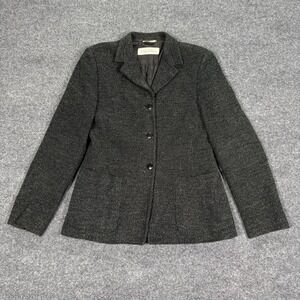 MAX MARA VINTAGE Womens Italian Wool Blend Lined Tweed Blazer Jacket Size US 10